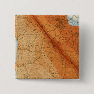 Santa Cruz quadrangle showing intensity, faults Pinback Button