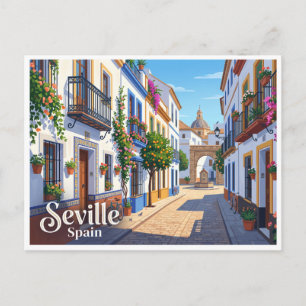 Santa Cruz Quarter Seville Spain Postcard