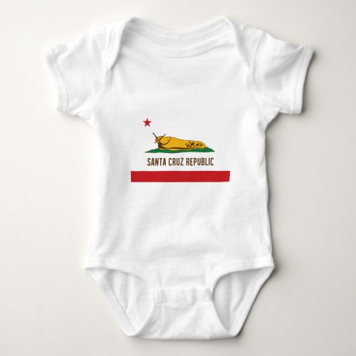 Santa Cruz Republic Banana Slug Flag Baby Bodysuit