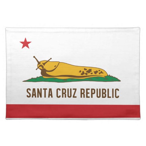 Santa Cruz Republic Banana Slug Flag Cloth Placemat