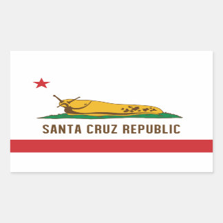 Santa Cruz Republic Banana Slug Flag Rectangular Sticker