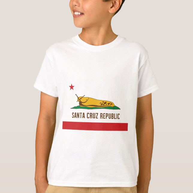 Santa Cruz Republic Banana Slug Flag T-Shirt (Front)