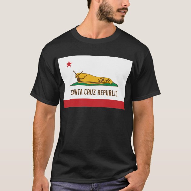 Santa Cruz Republic Banana Slug Flag T Shirt Zazzle