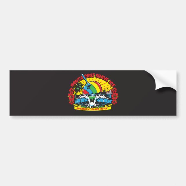 Santa Cruz Shave Ice Logo Bumper Sticker (Front)