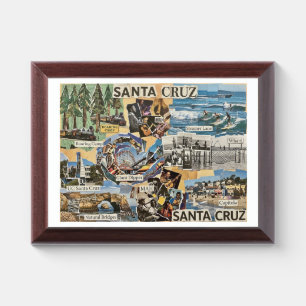 Santa Cruz Vintage Collage – Coastal Memories Art Award Plaque