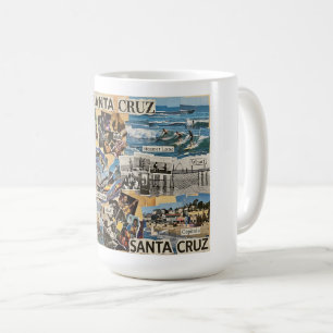 Santa Cruz Vintage Collage – Coastal Memories Art Coffee Mug