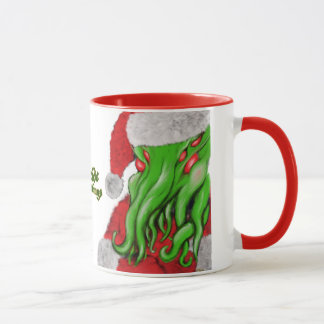 Santa Cthulhu Yuletide Greetings mug