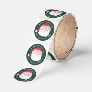 Santa Cute Merry Christmas Holiday Classic Round Sticker