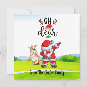 Santa Dabbing for Christmas Oh Dear Holiday Card