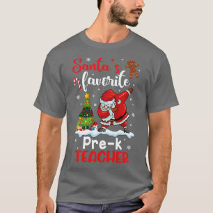 Santa Dabbing Snow Presents Santas Favorite Prek T T-Shirt