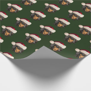 Santa Dachshund Christmas Wrapping Paper