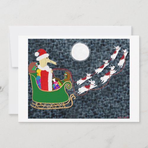 Santa Dachshund Holiday Card