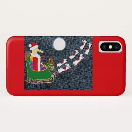 Santa Dachshund iPhone 3G Case_Mate iPhone X Case