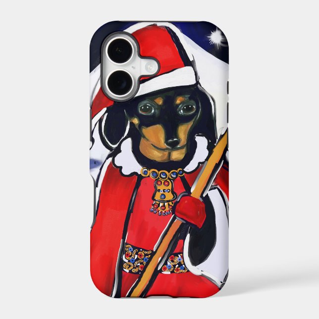 SANTA DACHSHUND IPHONE CASE (Back)