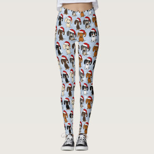 Santa Dachshunds Cute Wiener Dogs Christmas Leggings