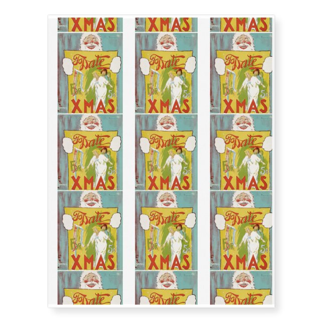 Santa Date Night Xmas 2021 Temporary Tattoos (Front)