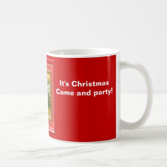 Santa decorates his house too! coffee mug