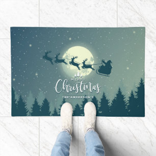 Santa Deers Christmas Night Merry Christmas Family Doormat