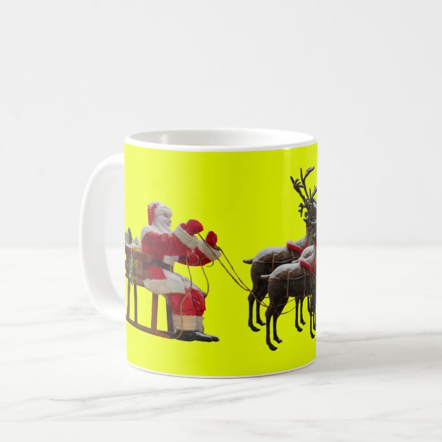 Santa & Deers Coffee Mag Coffee Mug (Front Left)
