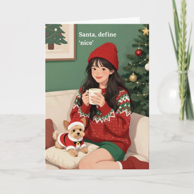 Santa, define 'nice' Christmas Card (Front)