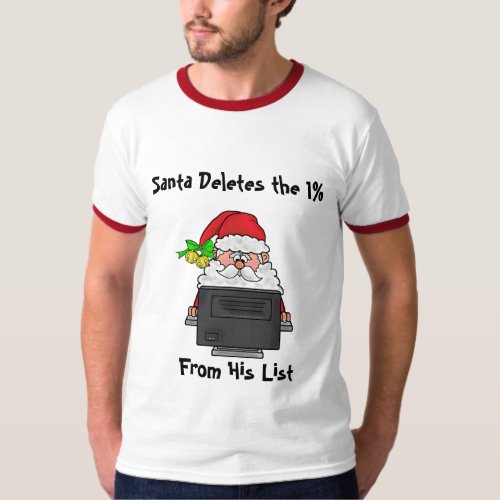 Santa Deletes 1  Christmas Political Tshirt