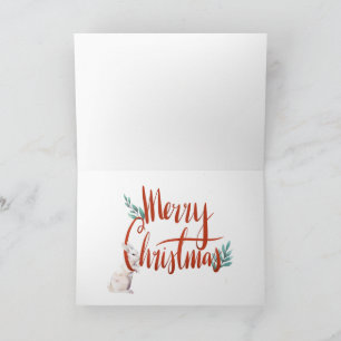 Santa Delivering Armload of Books Card