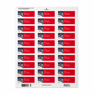 Santa delivering books on Christmas Eve Label