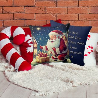 Santa Delivering Christmas Gifts | Mom & Dad Blue