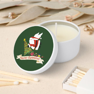 Santa Delivers A Merry Christmas Mini Candle Favors