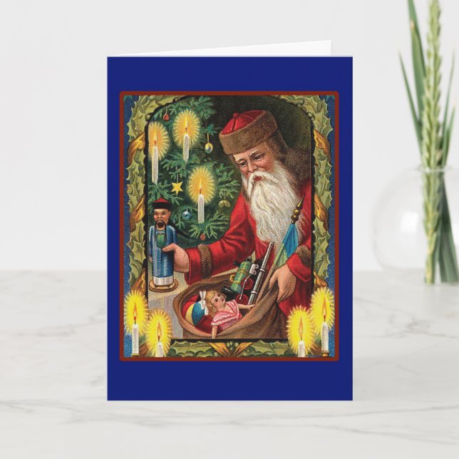 Santa Delivers - A Vintage Christmas Card (Front)