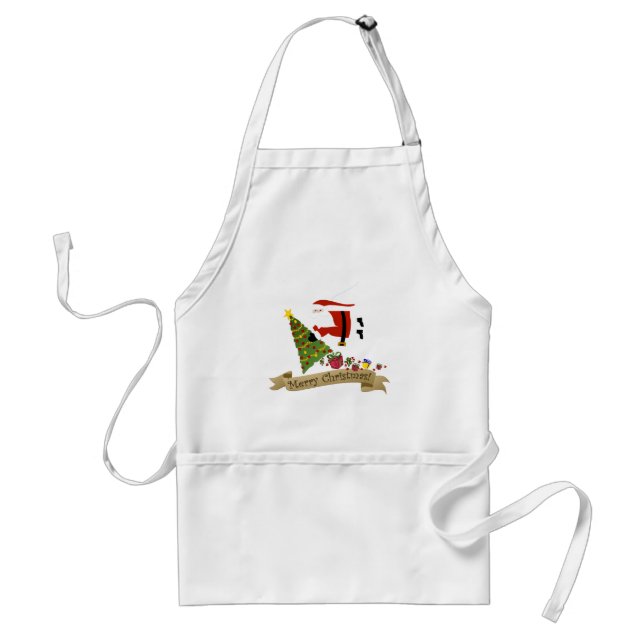 Santa Delivers Adult Apron (Front)