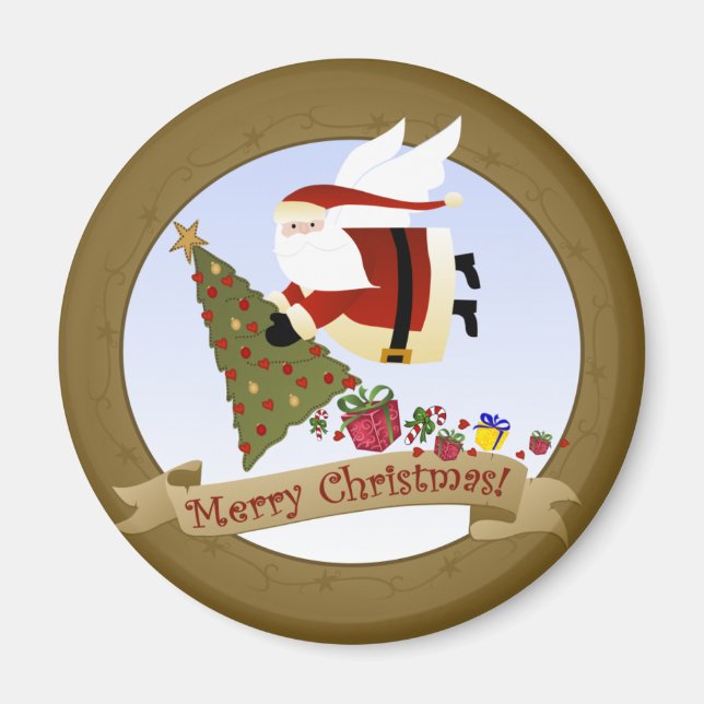 Santa Delivers Magnet (Front)