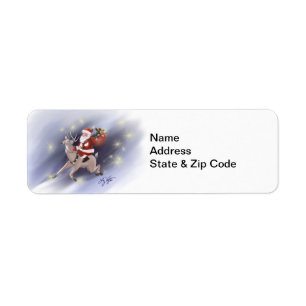 Santa Delivers Return Address Label