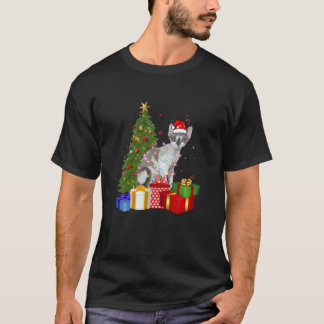Santa Devon Rex Cat Christmas Tree Classic  T-Shirt