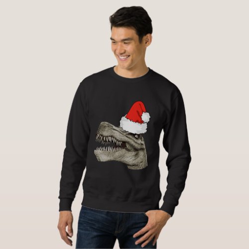 Santa Dinosaur T_Rex Xmas Christmas Sweater Jumper