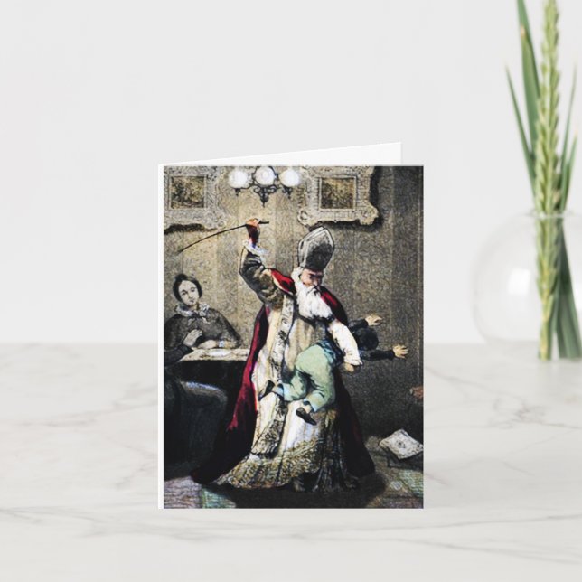 Santa Disciplines Child Christmas Card (Front)