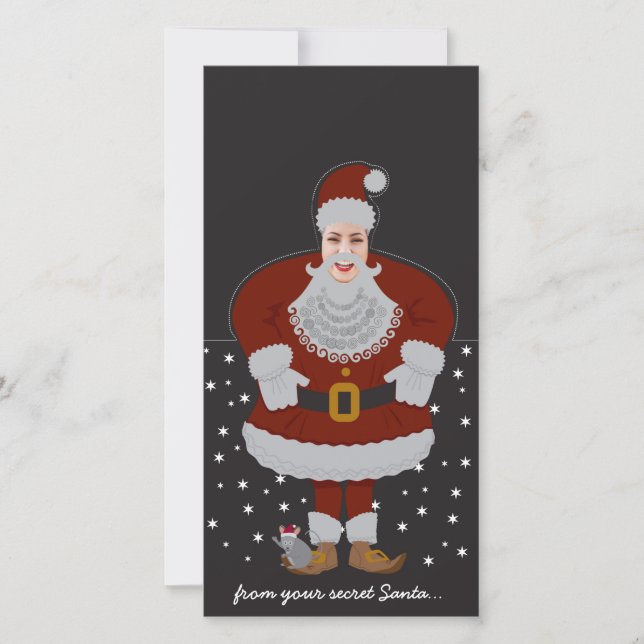Santa DIY custom pop-up Holiday Card (Front)