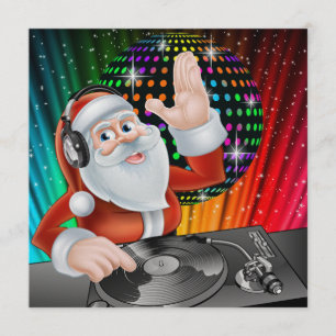 Santa DJ Disco Christmas / New Year Invitation