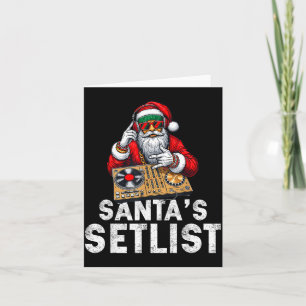 Santa Dj Musician Santa’s Setlist House Music Card
