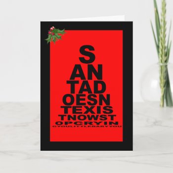 Santa Doesn't Exist  Christmas Holiday Card by Cardsharkkid at Zazzle