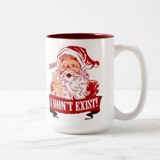 Santa Doesn't Exist Christmas Two-Tone Coffee Mug