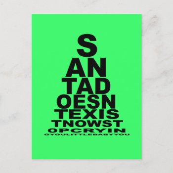 Santa Doesn't Exist Holiday Postcard by Cardsharkkid at Zazzle