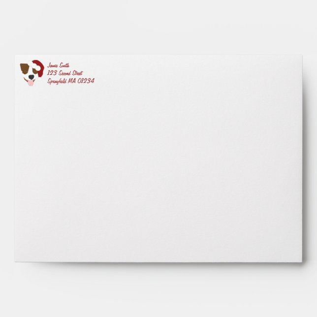 Santa Dog - Customizable Envelope (Front)
