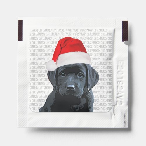 Santa Dog Merry Christmas Black Labrador Cute Dog Hand Sanitizer Packet
