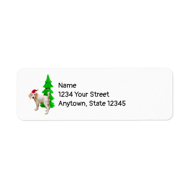 Santa Dog Tree Address Labels (Front)