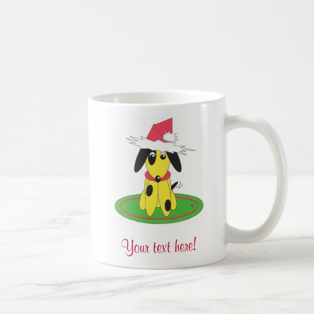 santa doggy - personalized coffee mug (Right)
