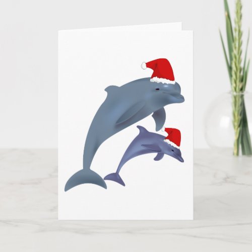 Santa Dolphins Holiday Card