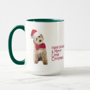 Santa Doodle Dog Mug by ForLoveofDogs at Zazzle