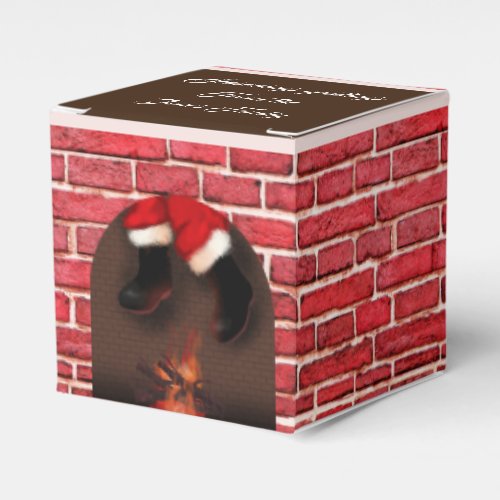 Santa down the chimney  favor boxes
