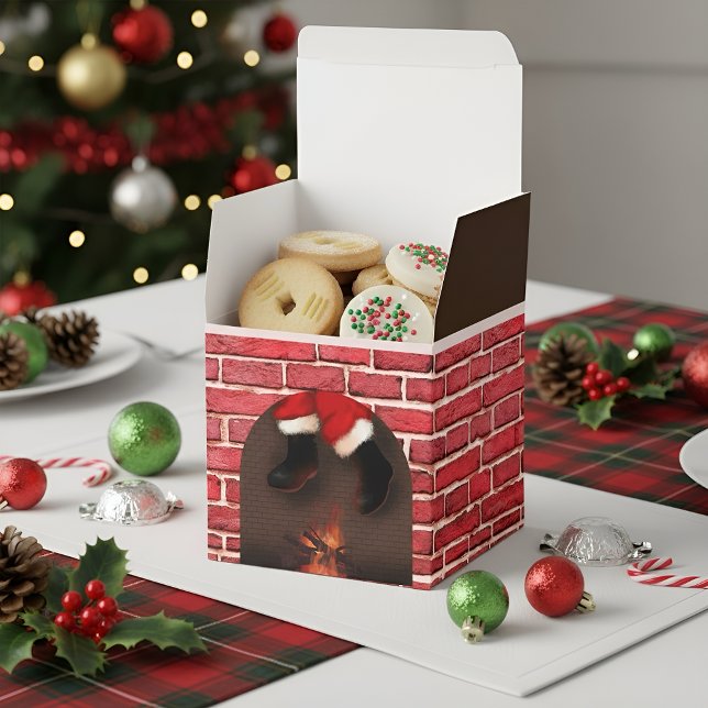 Santa down the chimney  favor boxes (Creator Uploaded)